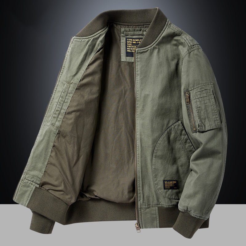 American Retro New Baseball Uniform Jacket Men's Autumn and Winter Bomber Jacket Men's Casual Workwear Top Men's Style - stoutforge