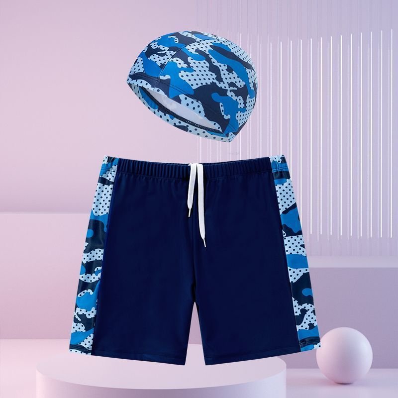 Children's swimming trunks boys swimming trunks boxer small and medium-sized children's swimsuit fat treasure training quick-drying swimsuit suit wholesale - stoutforge