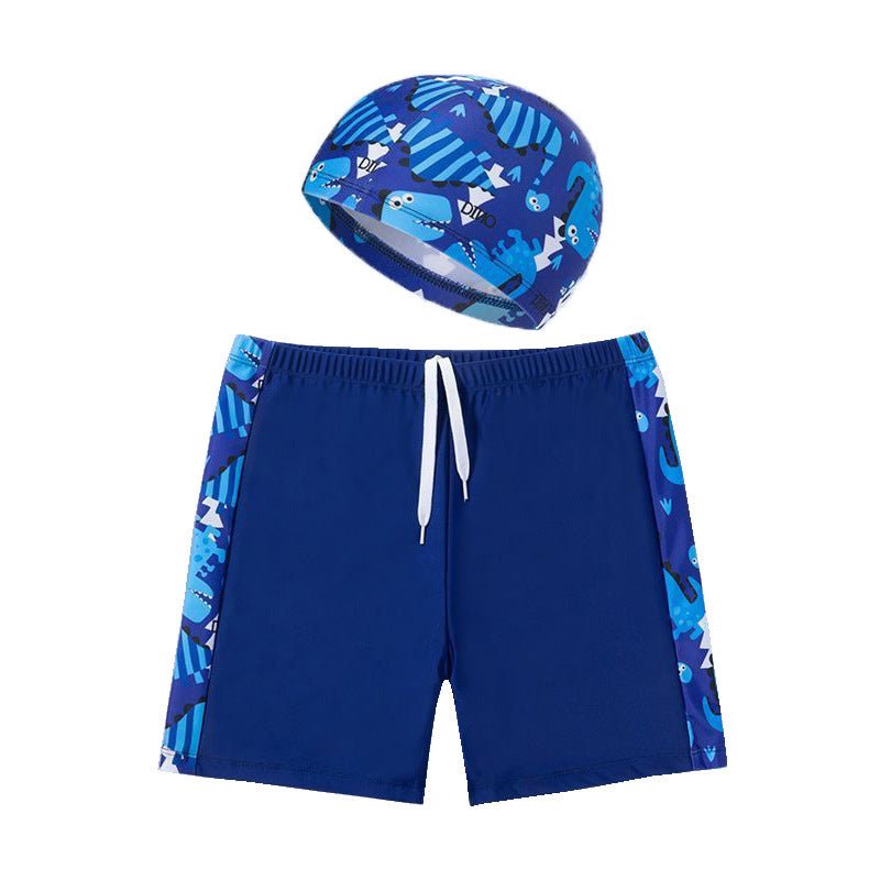 Children's swimming trunks boys swimming trunks boxer small and medium-sized children's swimsuit fat treasure training quick-drying swimsuit suit wholesale - stoutforge