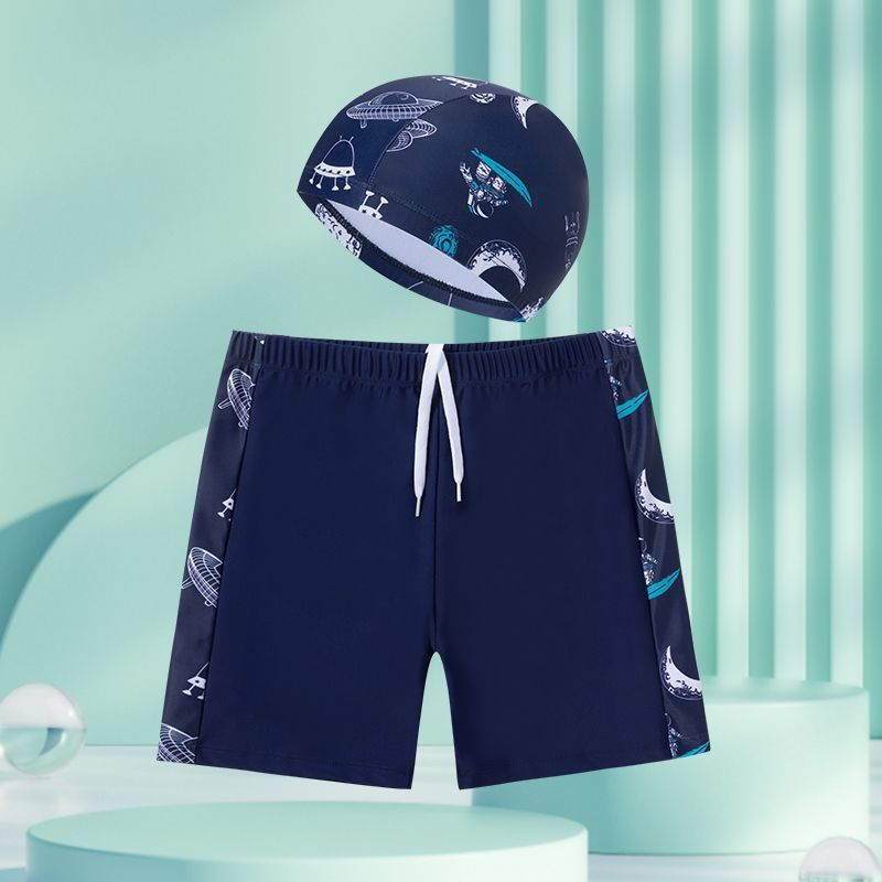 Children's swimming trunks boys swimming trunks boxer small and medium-sized children's swimsuit fat treasure training quick-drying swimsuit suit wholesale - stoutforge