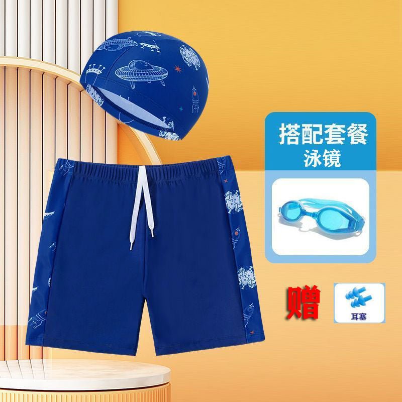 Children's swimming trunks boys swimming trunks boxer small and medium-sized children's swimsuit fat treasure training quick-drying swimsuit suit wholesale - stoutforge