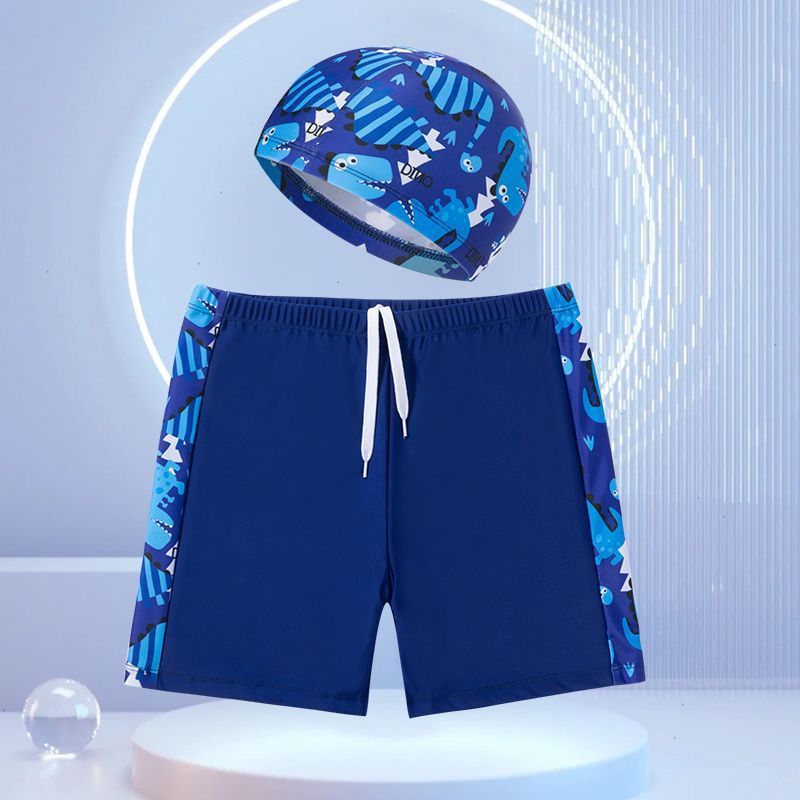 Children's swimming trunks boys swimming trunks boxer small and medium-sized children's swimsuit fat treasure training quick-drying swimsuit suit wholesale - stoutforge