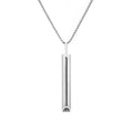 Cross-border Amazon Hot Sale Stainless Steel Whistle Decompression Anxiety Meditation Mindfulness Breathing Yoga Titanium Steel Pendant Necklace - stoutforge