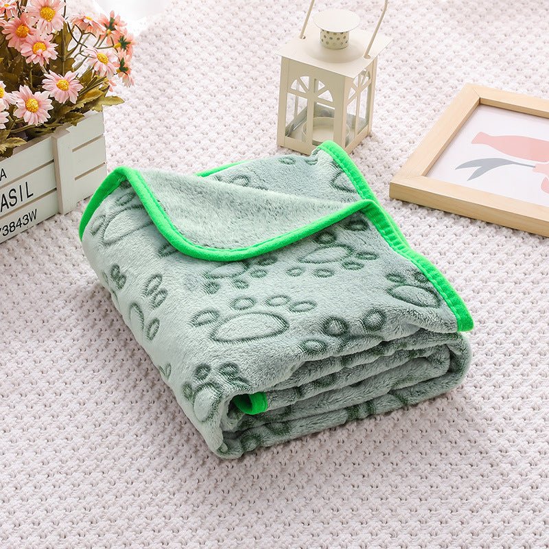 Cross-border pet blanket mat cat and dog flannel blanket autumn and winter warm blanket pet sleeping mat wholesale - stoutforge