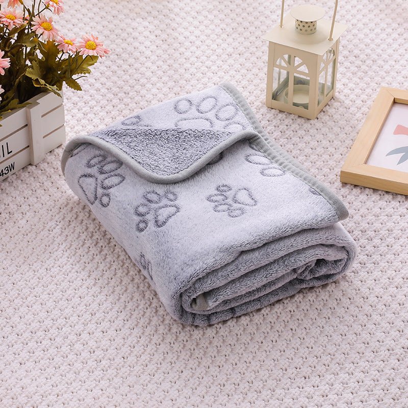 Cross-border pet blanket mat cat and dog flannel blanket autumn and winter warm blanket pet sleeping mat wholesale - stoutforge