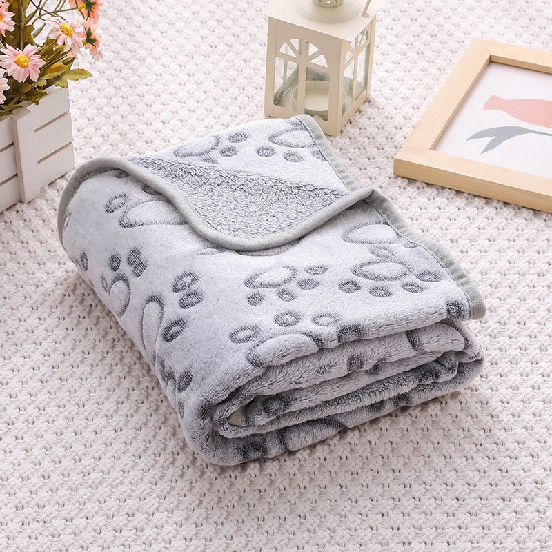 Cross-border pet blanket mat cat and dog flannel blanket autumn and winter warm blanket pet sleeping mat wholesale - stoutforge