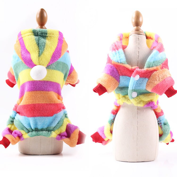 Cross-Border Pet Dog Clothes, Cat Autumn and Winter Four-Legged Cotton Coat, Cartoon Transformation Clothing, Cat Clothing, Dog Clothing Supplies - stoutforge