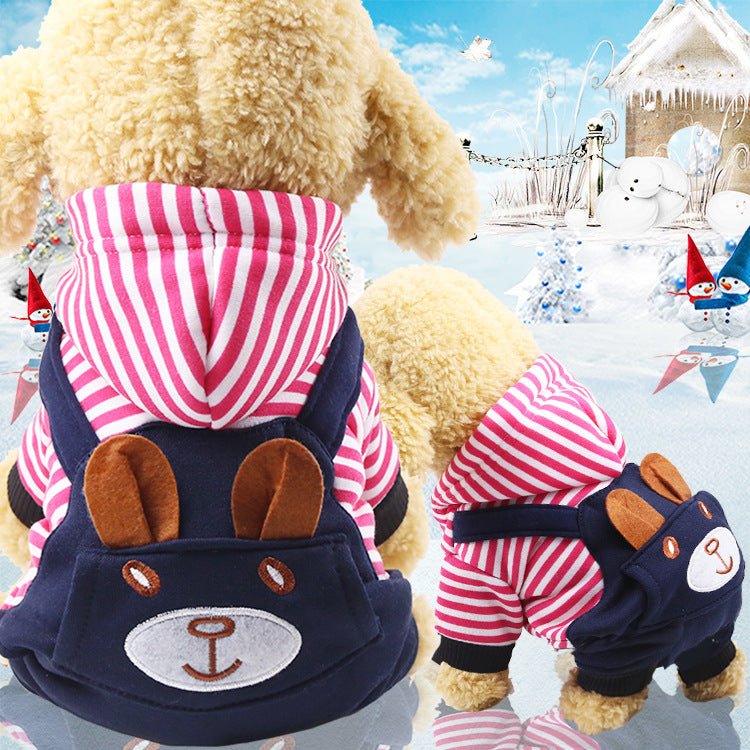 Cross-Border Pet Dog Clothes, Cat Autumn and Winter Four-Legged Cotton Coat, Cartoon Transformation Clothing, Cat Clothing, Dog Clothing Supplies - stoutforge