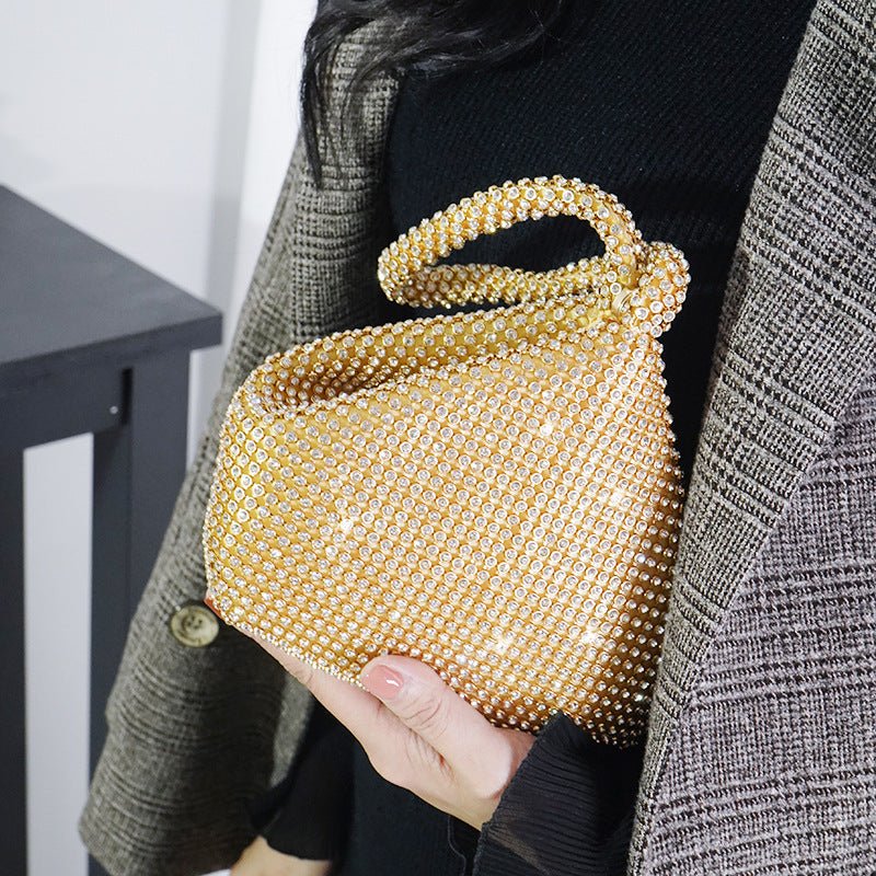 Cross-border Rhinestone Clutch Fashion Portable Cosmetic Bag Mine Bag Women's European and American Style Evening Bag Handbag - stoutforge