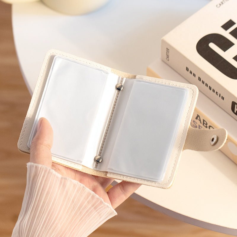 Cute Cartoon Card Bag Women's Buckle Large Capacity Multi-Card Slot Ultra-thin Small Men's Card Clamp Bag Driver's License Card Cover - stoutforge