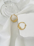 European and American fashion cold wind moon inlaid rhinestone personality earrings cross-border simple moon ring earrings earrings - stoutforge
