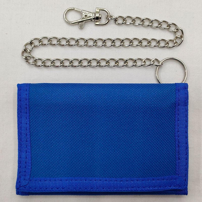 Folding anti-theft chain men's coin purse cross-border black three-fold small wallet zipper key chain card pocket - stoutforge