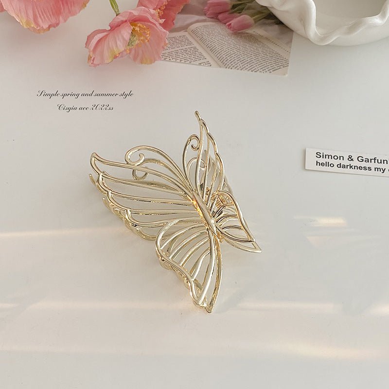 High-End Metal Butterfly Clip Women's Large Hair Clip Hair Back of the Head Hair Shark Clip Hair Clip Headwear - stoutforge