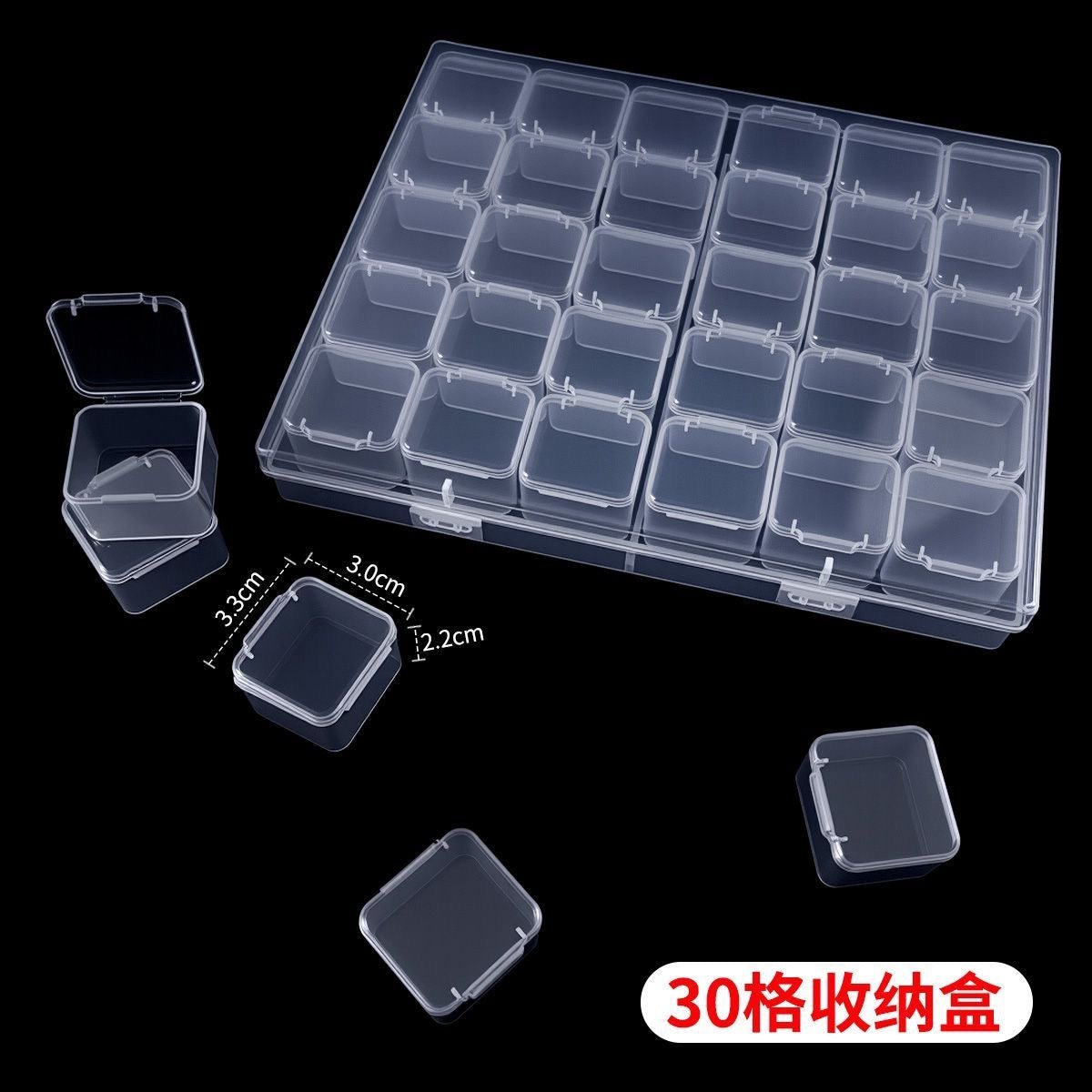 Jewelry Box Jewelry Storage Box Anti-oxidation Box Earrings Card Transparent Multi-compartment Portable Multifunctional Storage Box - stoutforge