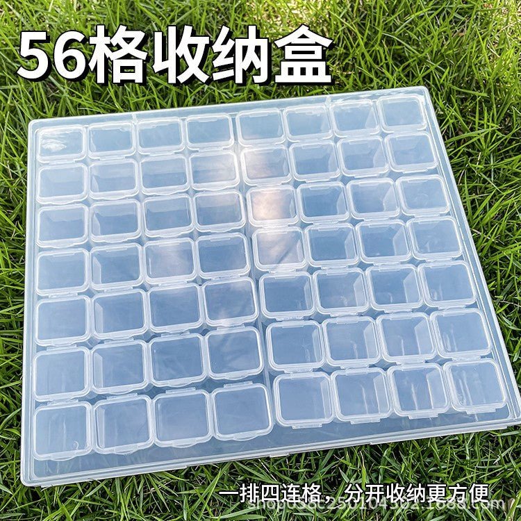 Jewelry Box Jewelry Storage Box Anti-oxidation Box Earrings Card Transparent Multi-compartment Portable Multifunctional Storage Box - stoutforge