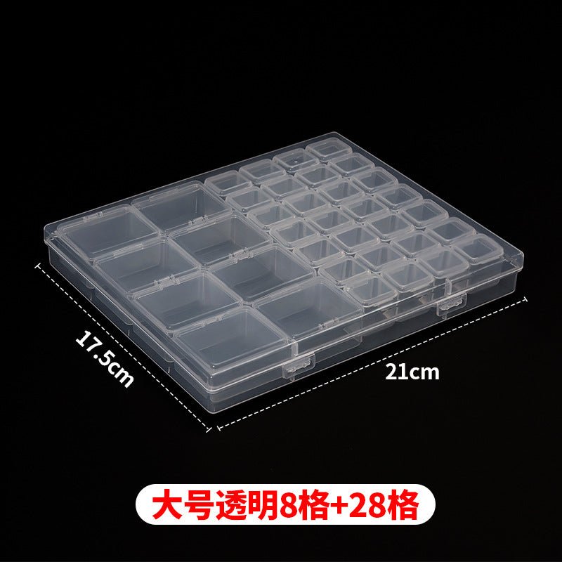 Jewelry Box Jewelry Storage Box Anti-oxidation Box Earrings Card Transparent Multi-compartment Portable Multifunctional Storage Box - stoutforge