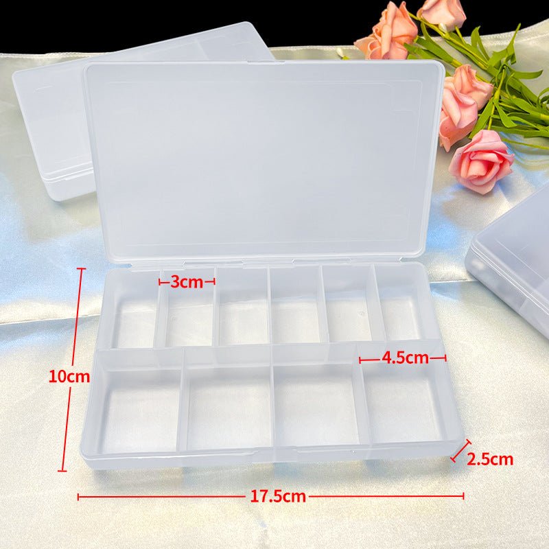 Jewelry Box Jewelry Storage Box Anti-oxidation Box Earrings Card Transparent Multi-compartment Portable Multifunctional Storage Box - stoutforge