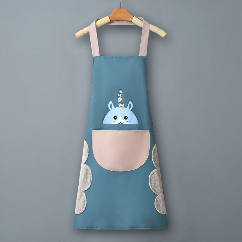 Logo advertising custom apron waterproof and oil-proof pvc kitchen cooking custom waist household a wholesale - stoutforge