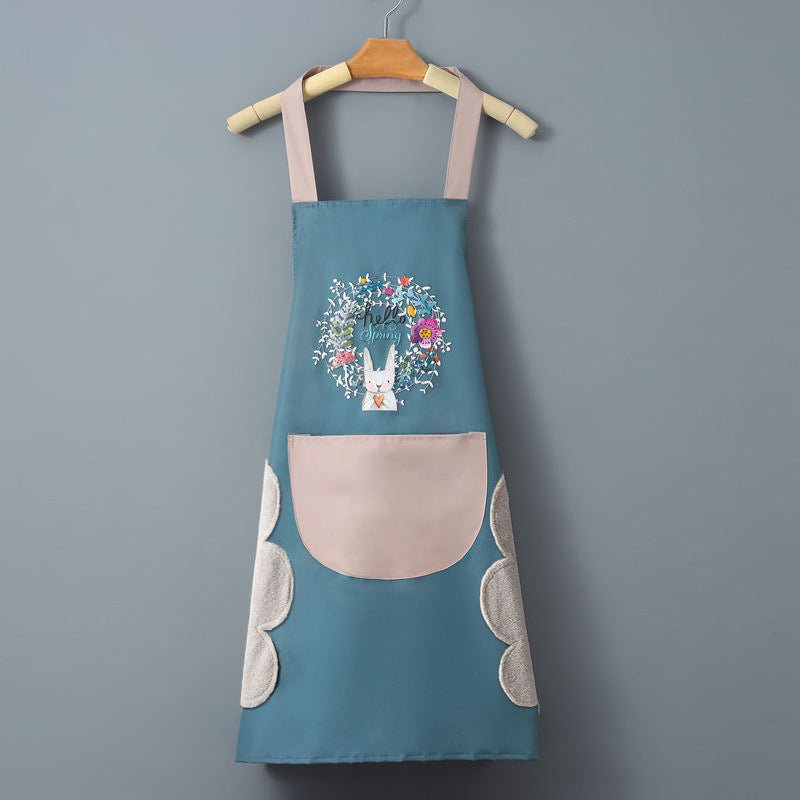 Logo advertising custom apron waterproof and oil-proof pvc kitchen cooking custom waist household a wholesale - stoutforge