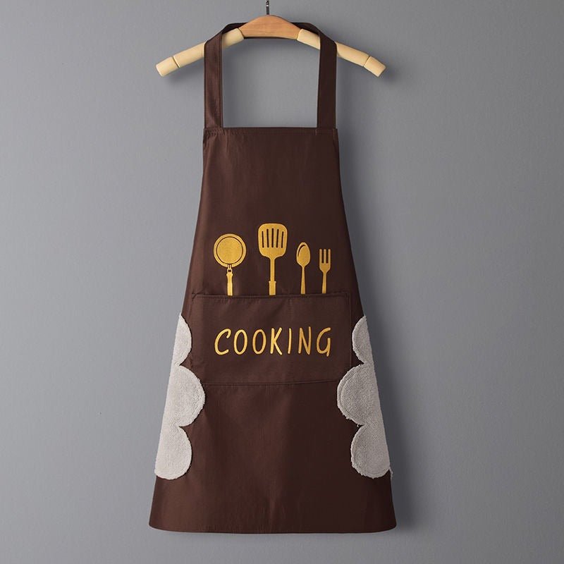 Logo advertising custom apron waterproof and oil-proof pvc kitchen cooking custom waist household a wholesale - stoutforge