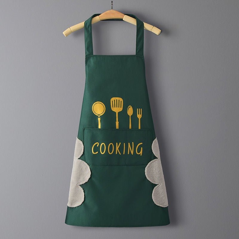Logo advertising custom apron waterproof and oil-proof pvc kitchen cooking custom waist household a wholesale - stoutforge