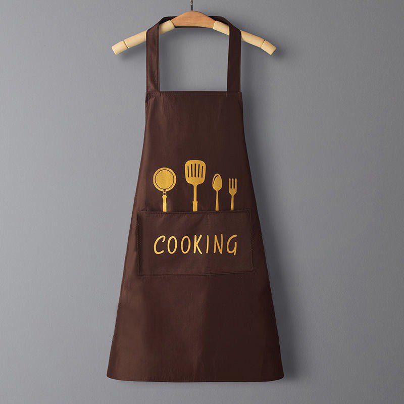 Logo advertising custom apron waterproof and oil-proof pvc kitchen cooking custom waist household a wholesale - stoutforge