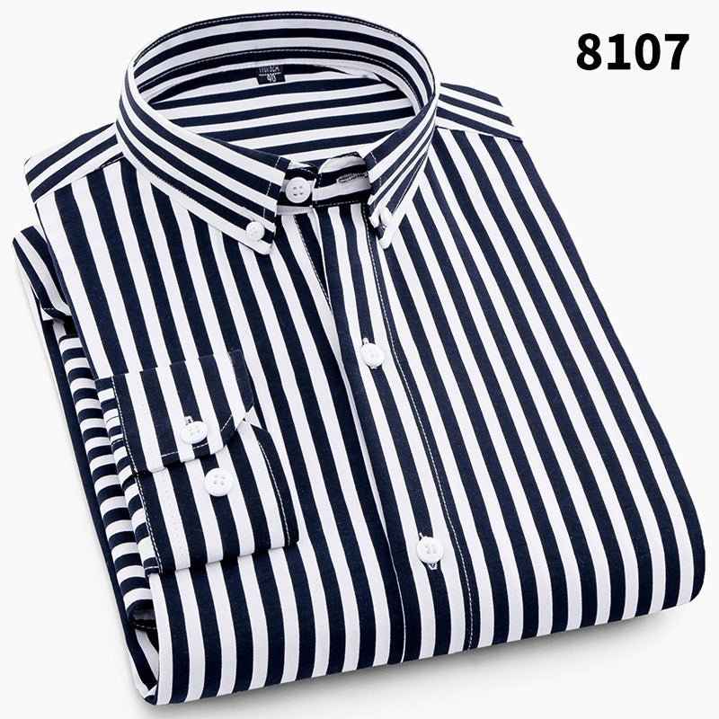New Men's Printed Long-Sleeved Shirt, Korean Style Slim Fit, Youth Fashion, Casual and Versatile Shirt, Cross-Border Bestseller in Europe and America - stoutforge