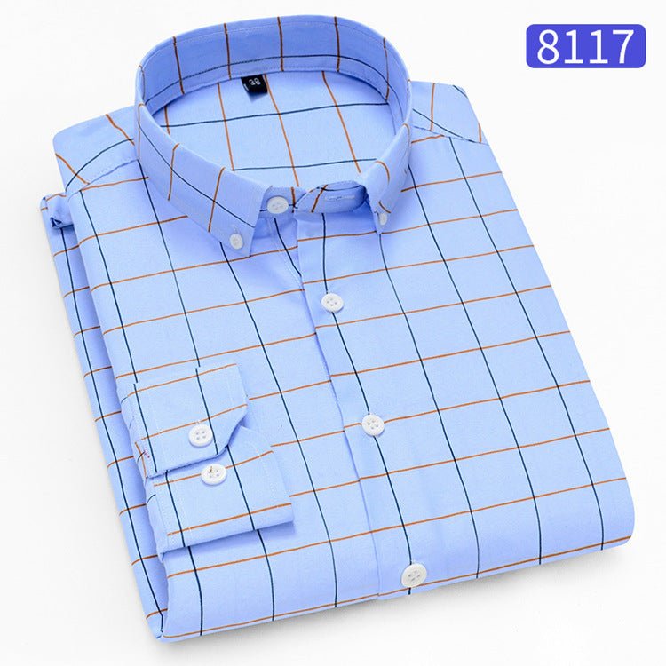 New Men's Printed Long-Sleeved Shirt, Korean Style Slim Fit, Youth Fashion, Casual and Versatile Shirt, Cross-Border Bestseller in Europe and America - stoutforge