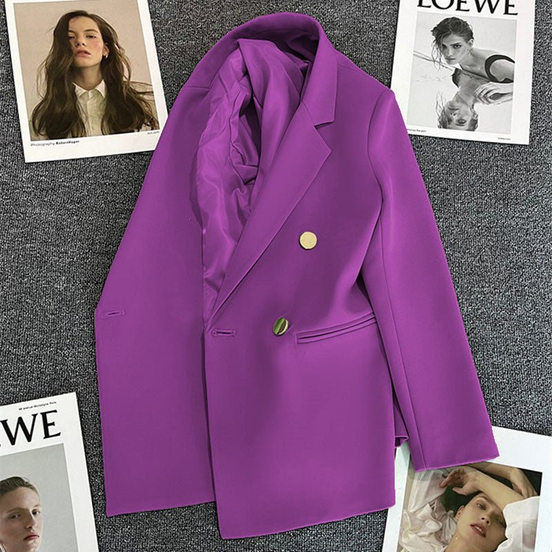 Orange Suit Jacket Women's 2025 Spring and Autumn New Korean High-end Temperament Popular Suit 22 Colors - stoutforge