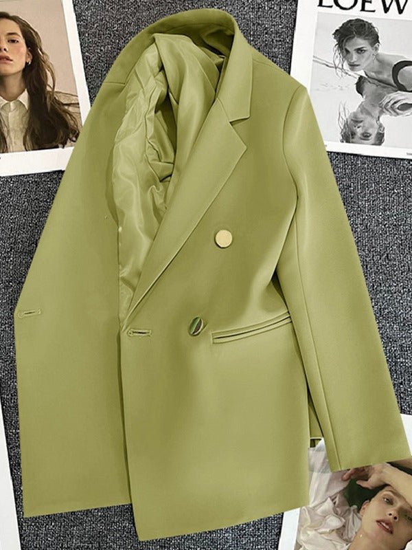 Orange Suit Jacket Women's 2025 Spring and Autumn New Korean High-end Temperament Popular Suit 22 Colors - stoutforge