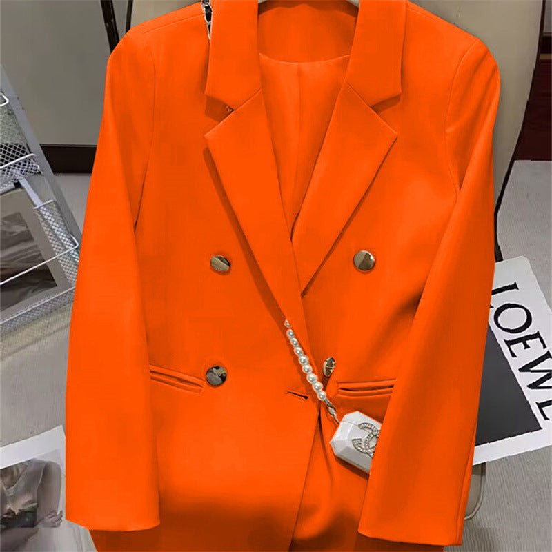 Orange Suit Jacket Women's 2025 Spring and Autumn New Korean High-end Temperament Popular Suit 22 Colors - stoutforge