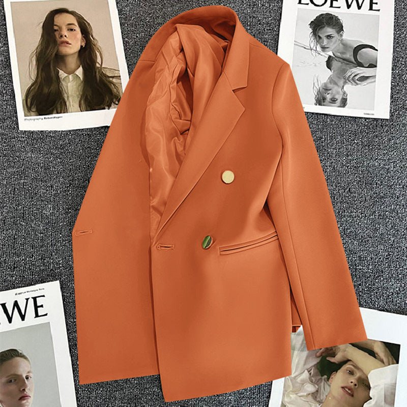 Orange Suit Jacket Women's 2025 Spring and Autumn New Korean High-end Temperament Popular Suit 22 Colors - stoutforge