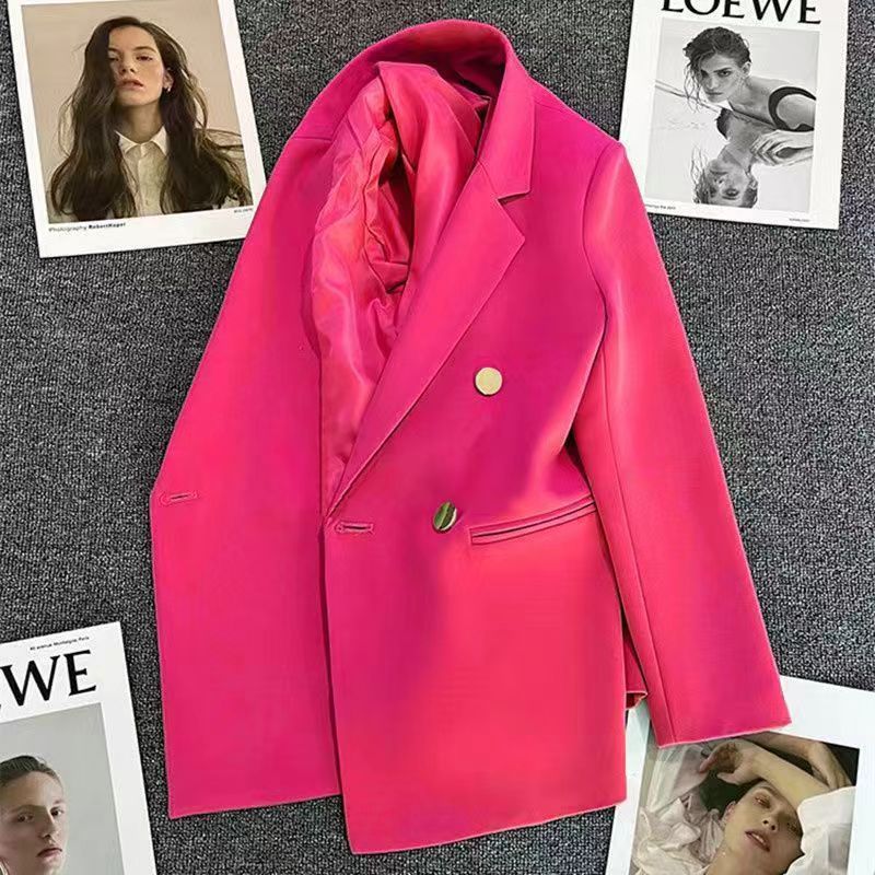 Orange Suit Jacket Women's 2025 Spring and Autumn New Korean High-end Temperament Popular Suit 22 Colors - stoutforge