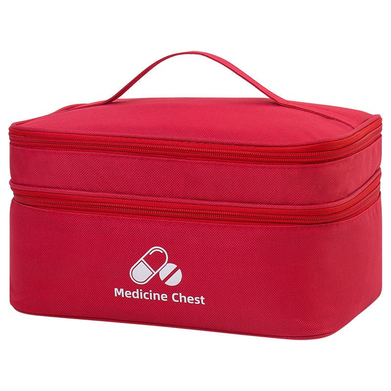 Outdoor First Aid Kit Large Capacity Household Medicine Box Double Layer Classification Storage Medicine Sorting Bag Travel Portable Medicine Bag - stoutforge