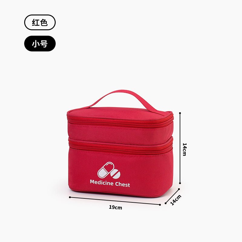 Outdoor First Aid Kit Large Capacity Household Medicine Box Double Layer Classification Storage Medicine Sorting Bag Travel Portable Medicine Bag - stoutforge