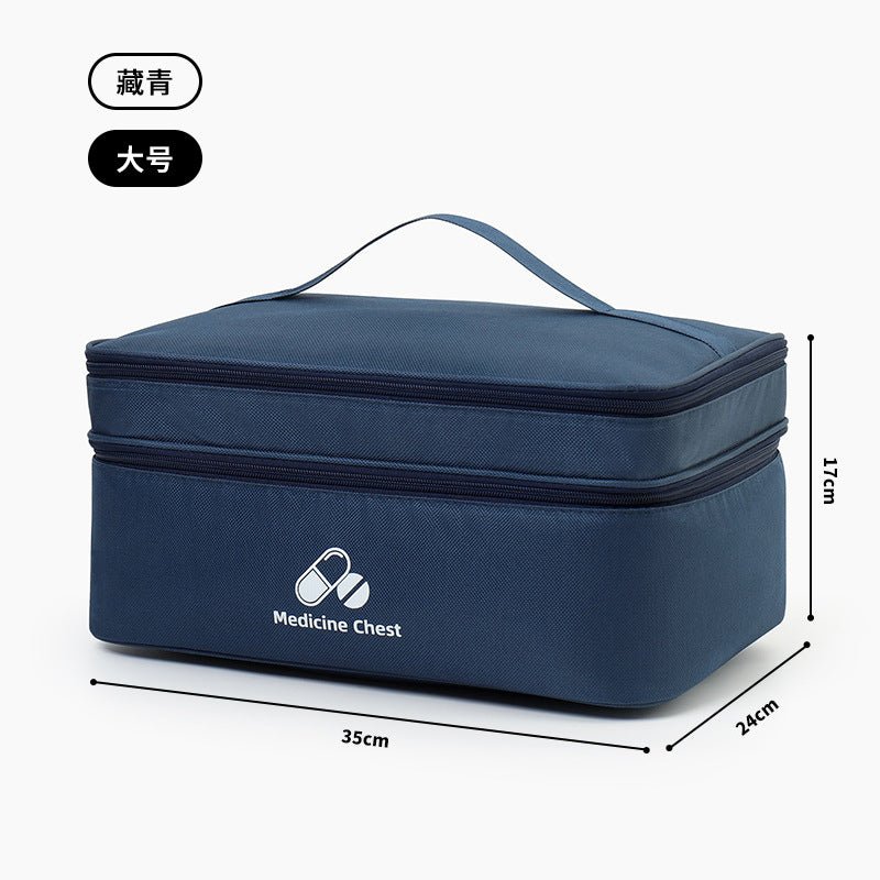 Outdoor First Aid Kit Large Capacity Household Medicine Box Double Layer Classification Storage Medicine Sorting Bag Travel Portable Medicine Bag - stoutforge