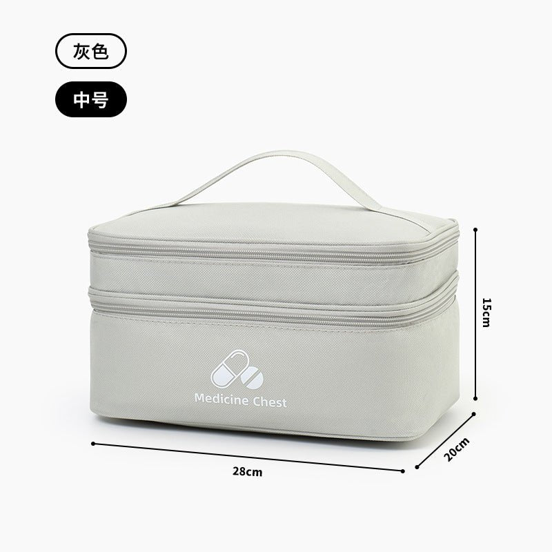 Outdoor First Aid Kit Large Capacity Household Medicine Box Double Layer Classification Storage Medicine Sorting Bag Travel Portable Medicine Bag - stoutforge