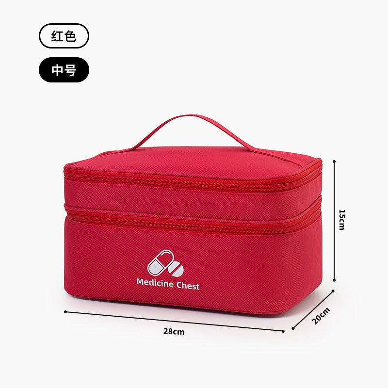 Outdoor First Aid Kit Large Capacity Household Medicine Box Double Layer Classification Storage Medicine Sorting Bag Travel Portable Medicine Bag - stoutforge