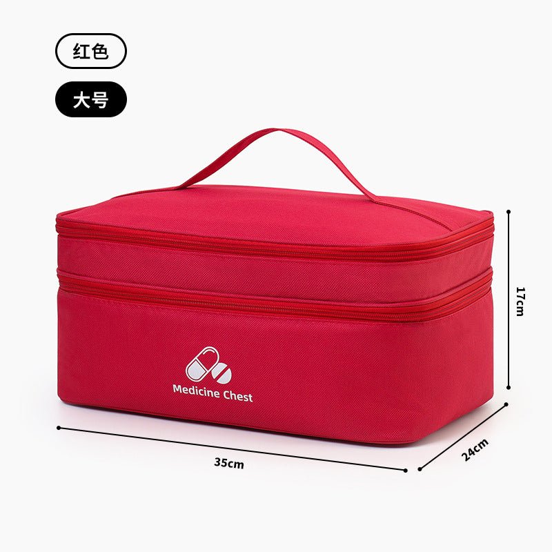 Outdoor First Aid Kit Large Capacity Household Medicine Box Double Layer Classification Storage Medicine Sorting Bag Travel Portable Medicine Bag - stoutforge