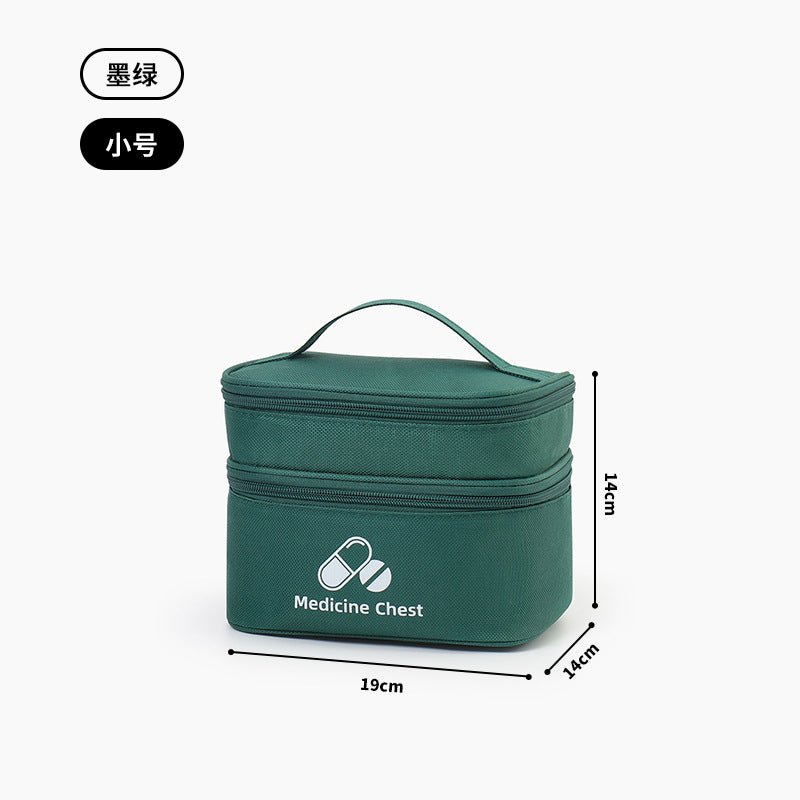 Outdoor First Aid Kit Large Capacity Household Medicine Box Double Layer Classification Storage Medicine Sorting Bag Travel Portable Medicine Bag - stoutforge