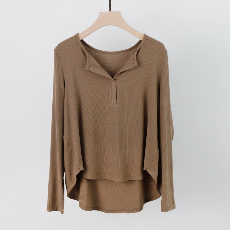 Summer New Style Yoga Top Long-Sleeved Women's Ribbed Loose Blouse Quick-Drying Running Sports Long-Sleeved Quick-Drying T-Shirt for Women - stoutforge
