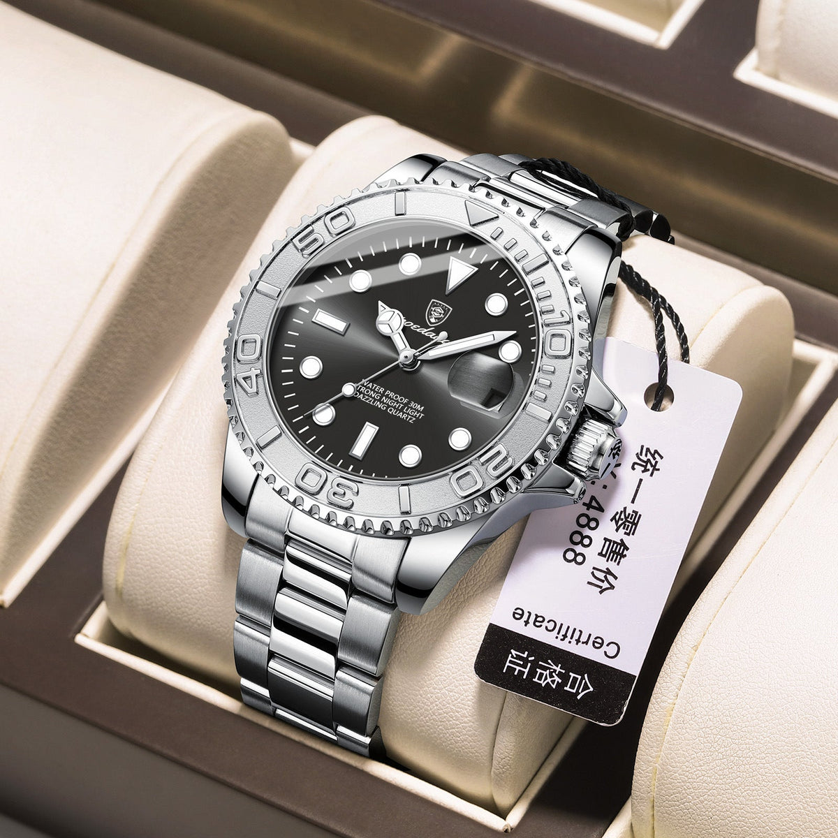 Swiss brand new waterproof luminous men's watch fashion quartz watch live foreign trade explosions a generation of hair - stoutforge