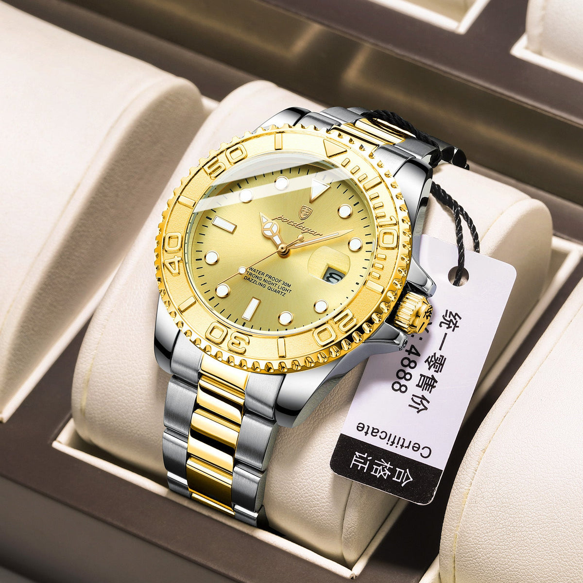 Swiss brand new waterproof luminous men's watch fashion quartz watch live foreign trade explosions a generation of hair - stoutforge