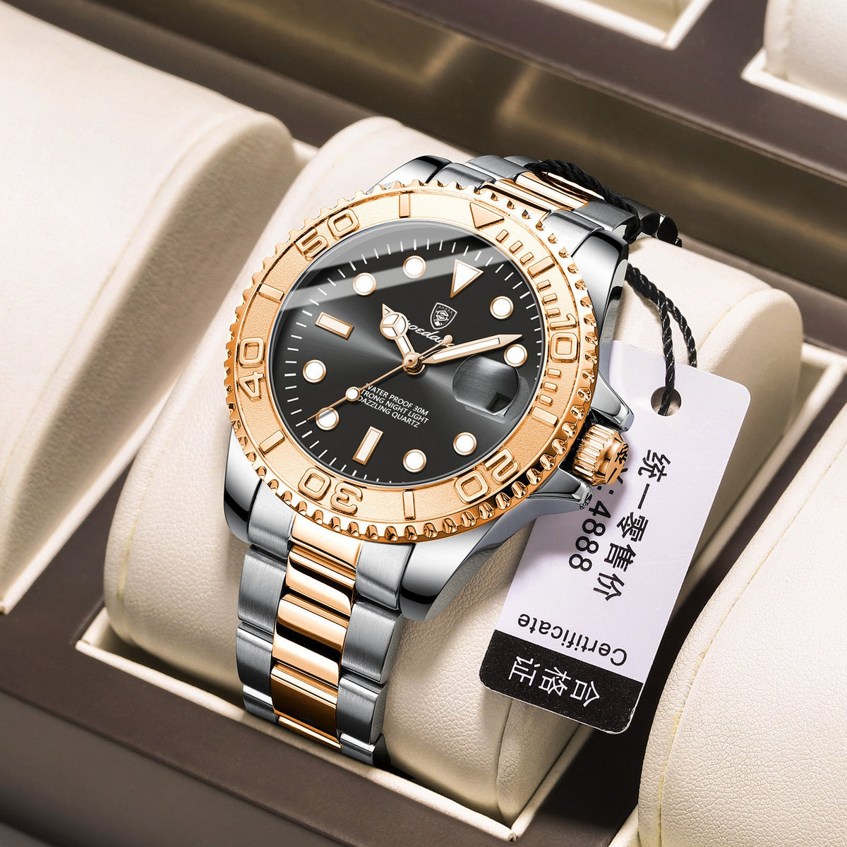 Swiss brand new waterproof luminous men's watch fashion quartz watch live foreign trade explosions a generation of hair - stoutforge