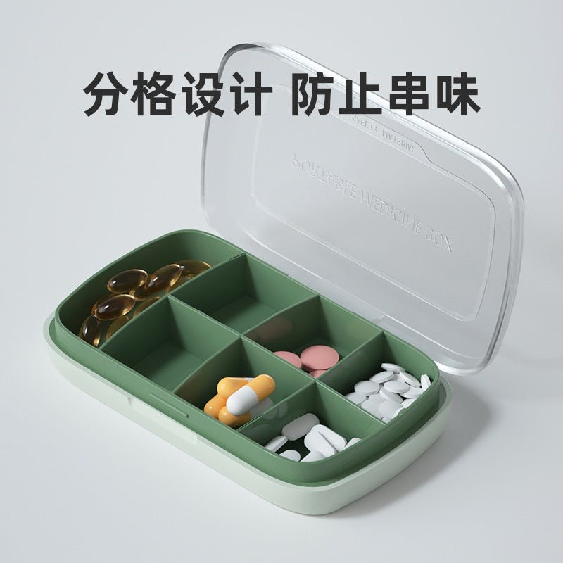 T5135 Portable Seven-Day Pill Box, One-Week Large-Capacity Storage Box, Sealed Pill Box, Portable Pill Dispenser - stoutforge