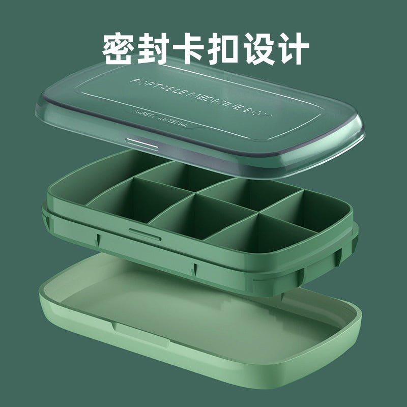 T5135 Portable Seven-Day Pill Box, One-Week Large-Capacity Storage Box, Sealed Pill Box, Portable Pill Dispenser - stoutforge