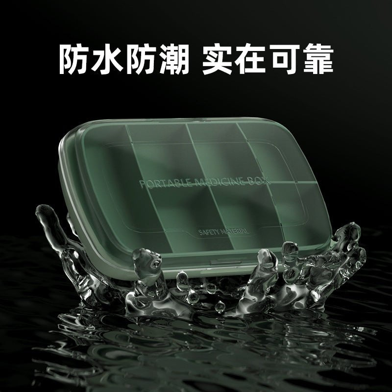 T5135 Portable Seven-Day Pill Box, One-Week Large-Capacity Storage Box, Sealed Pill Box, Portable Pill Dispenser - stoutforge