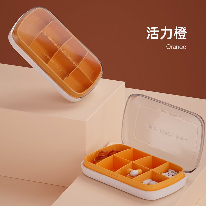 T5135 Portable Seven-Day Pill Box, One-Week Large-Capacity Storage Box, Sealed Pill Box, Portable Pill Dispenser - stoutforge