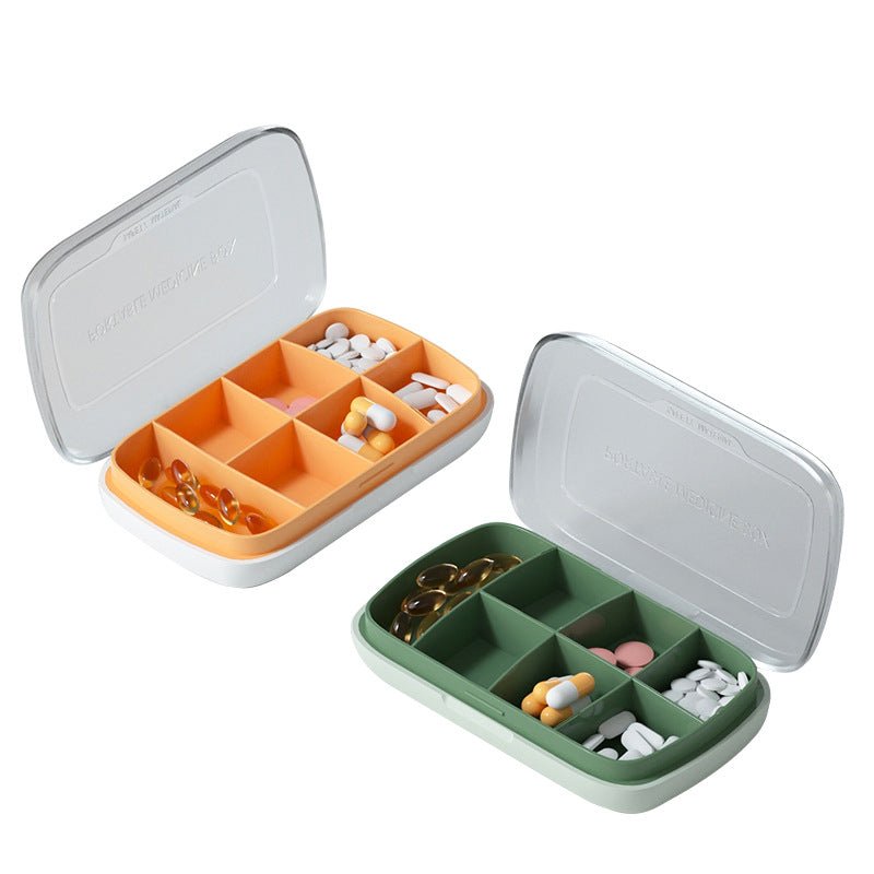 T5135 Portable Seven-Day Pill Box, One-Week Large-Capacity Storage Box, Sealed Pill Box, Portable Pill Dispenser - stoutforge
